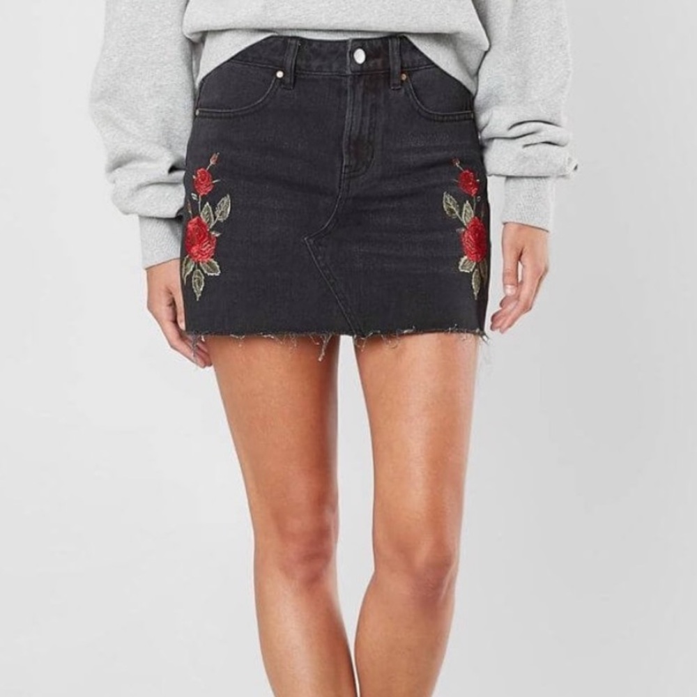 Black Denim Mini skirt